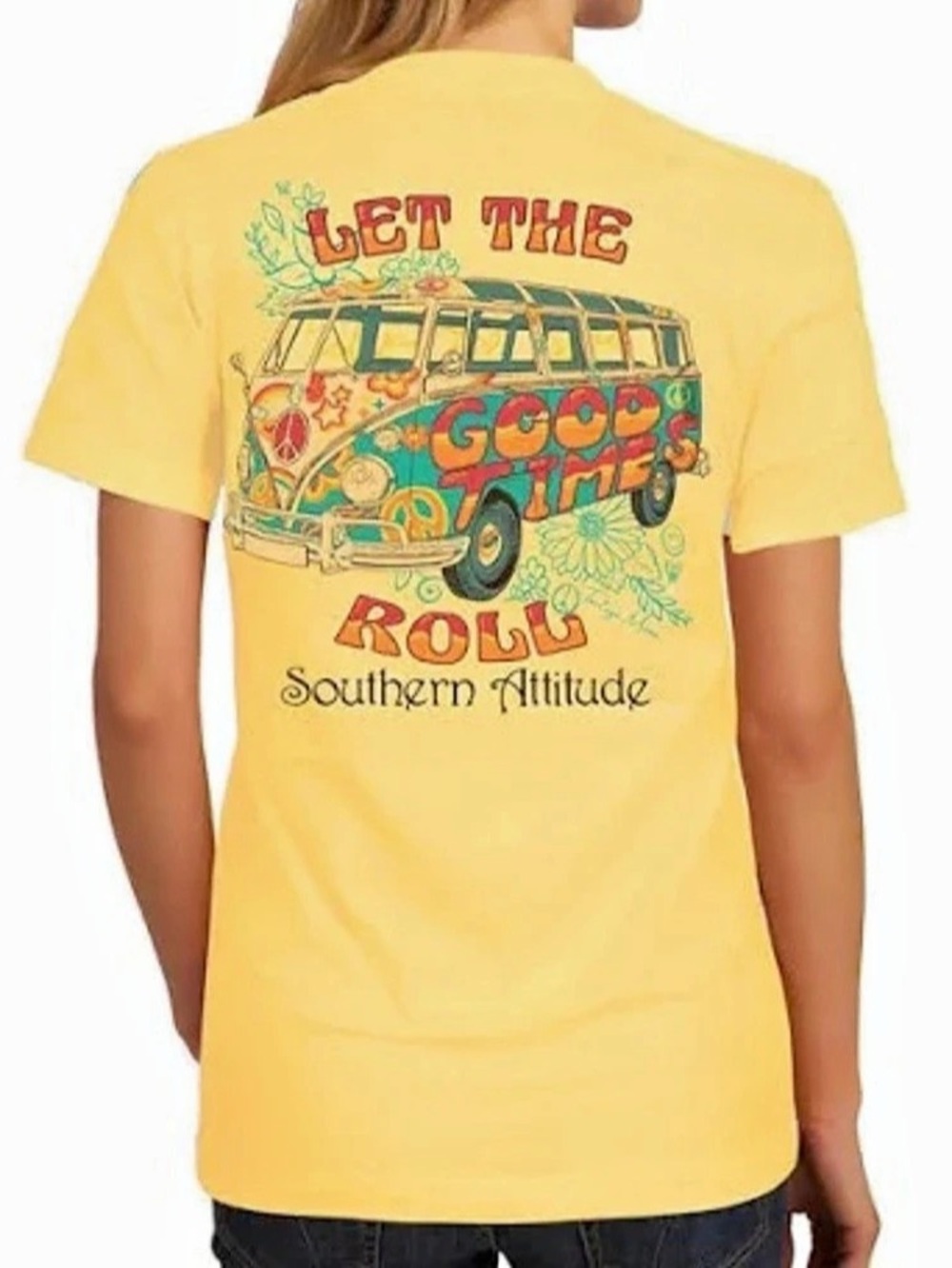 Southern Attitude Let The Good Times Roll Van T-Shirt Graphic Tee
